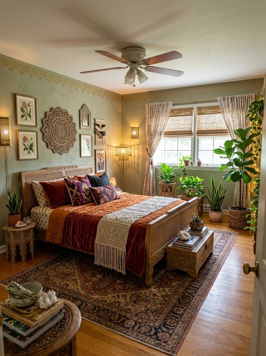Interior design in Bohemian style — Bedroom by GenRoom AI