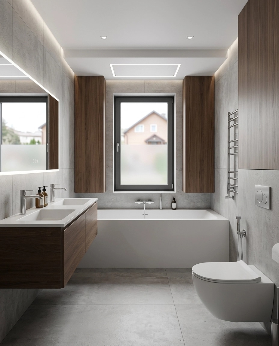 Bathroom interior in Contemporary style — photo by GenRoom AI