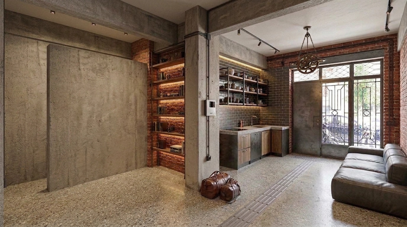 Design de interiores em estilo Loft / Industrial — studio por GenRoom AI