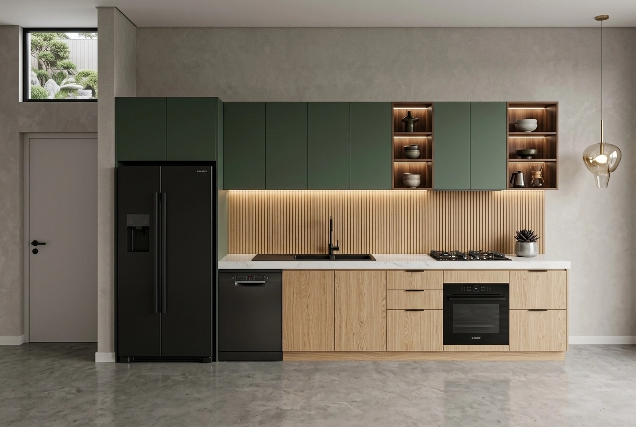 Kitchen interior in Contemporary style — photo by GenRoom AI