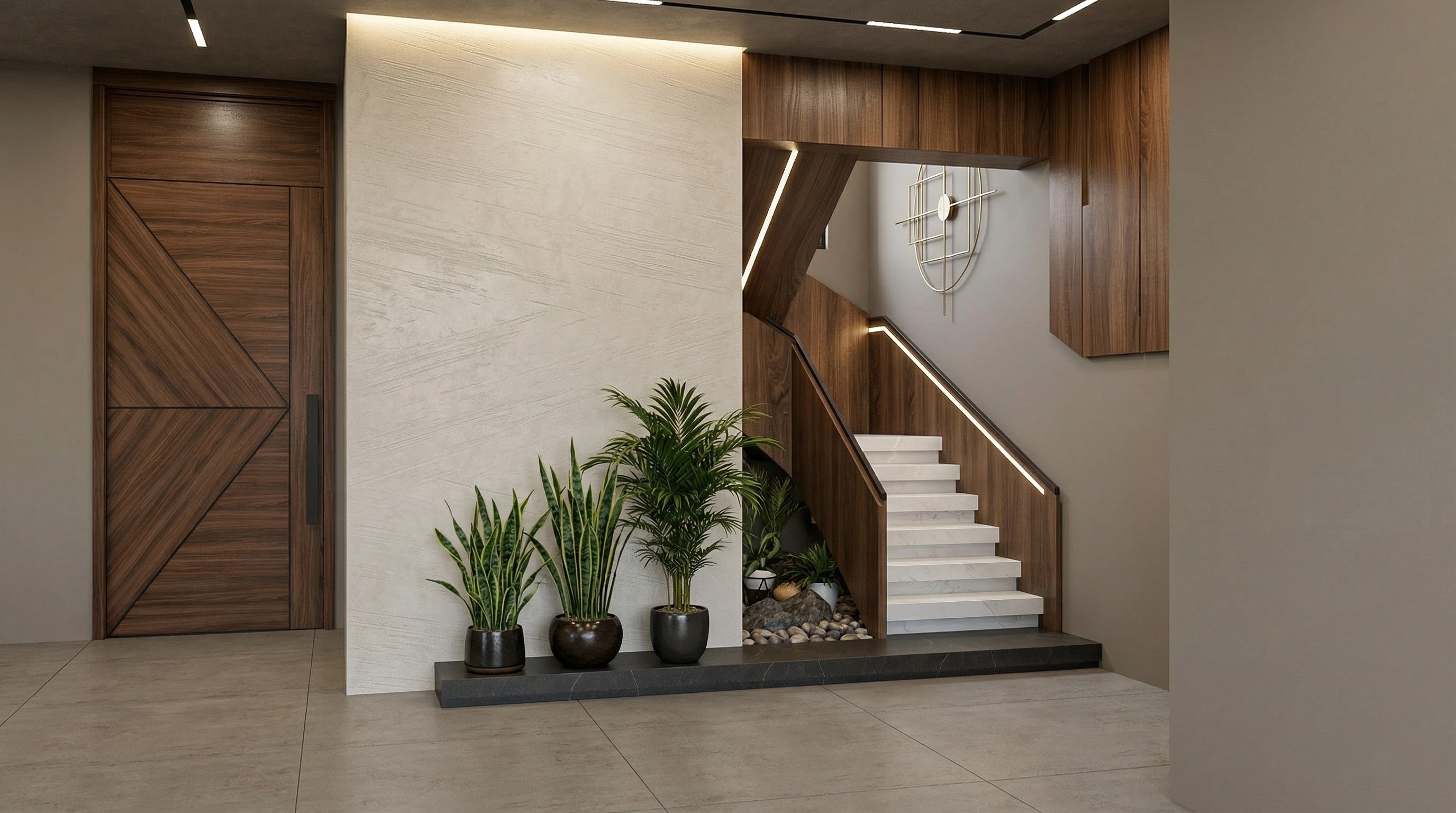 Hallway interior in Contemporary style — photo by GenRoom AI