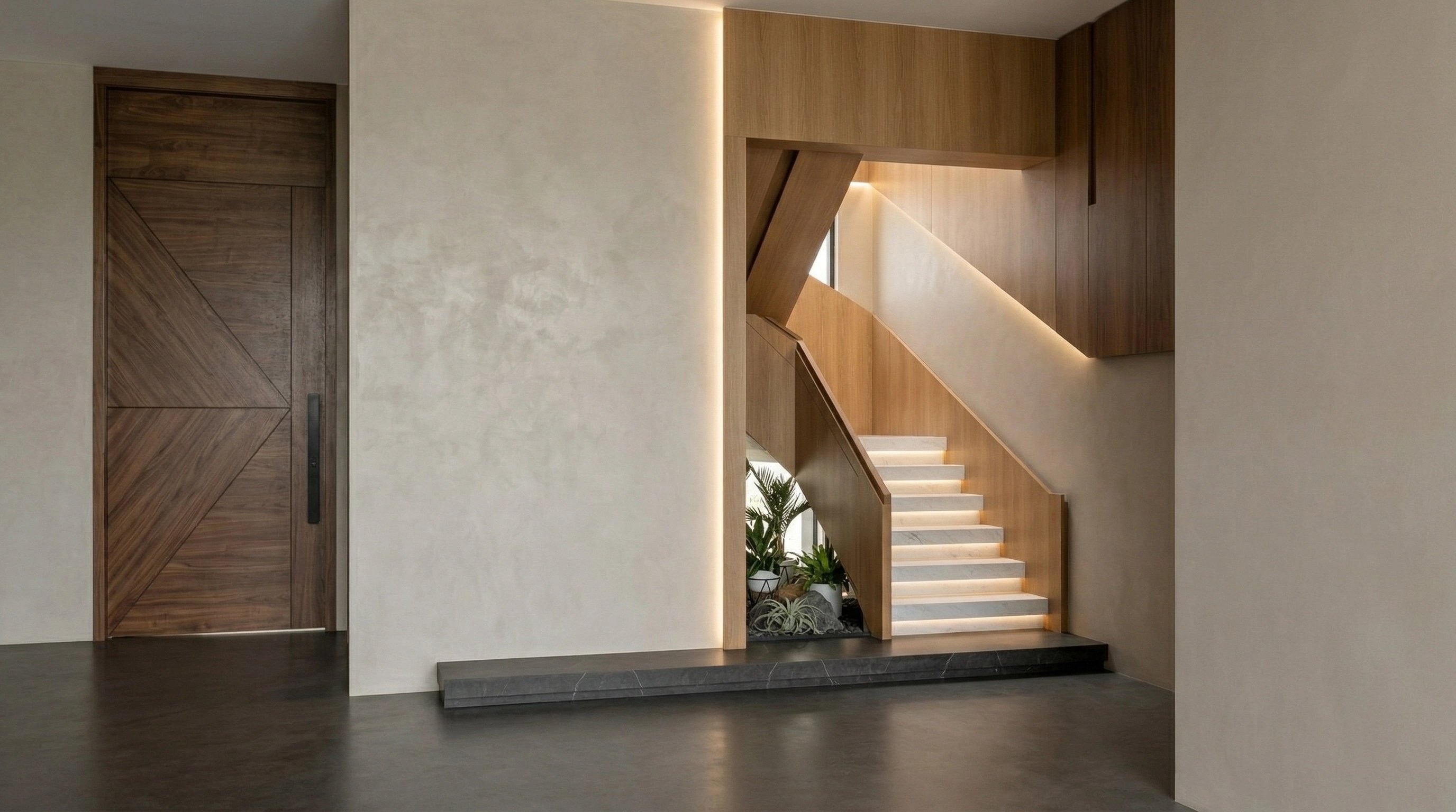 Minimalism Hallway design — interior photo by GenRoom AI