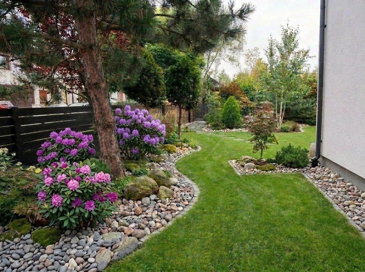 Landscape design in Scandinavian Garden style — Yard by GenRoom AI