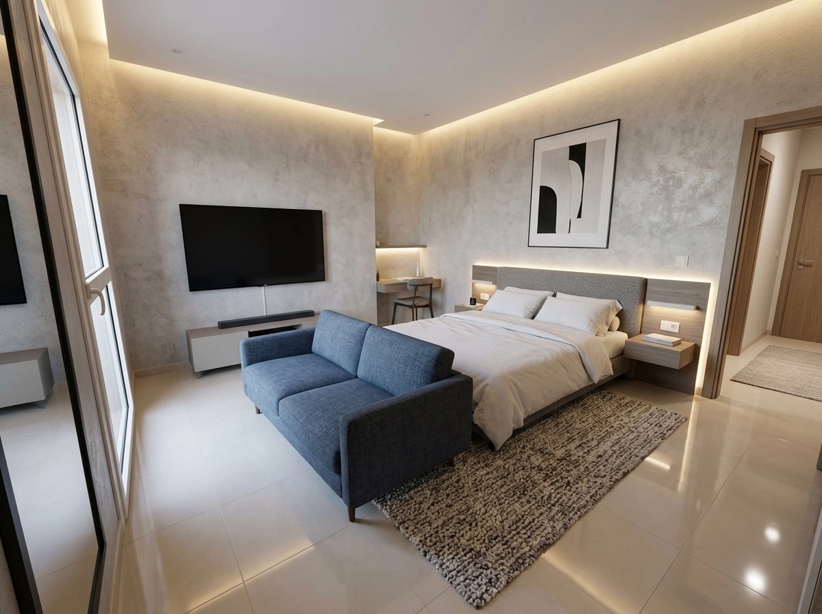 Minimalism Bedroom design — interior photo by GenRoom AI