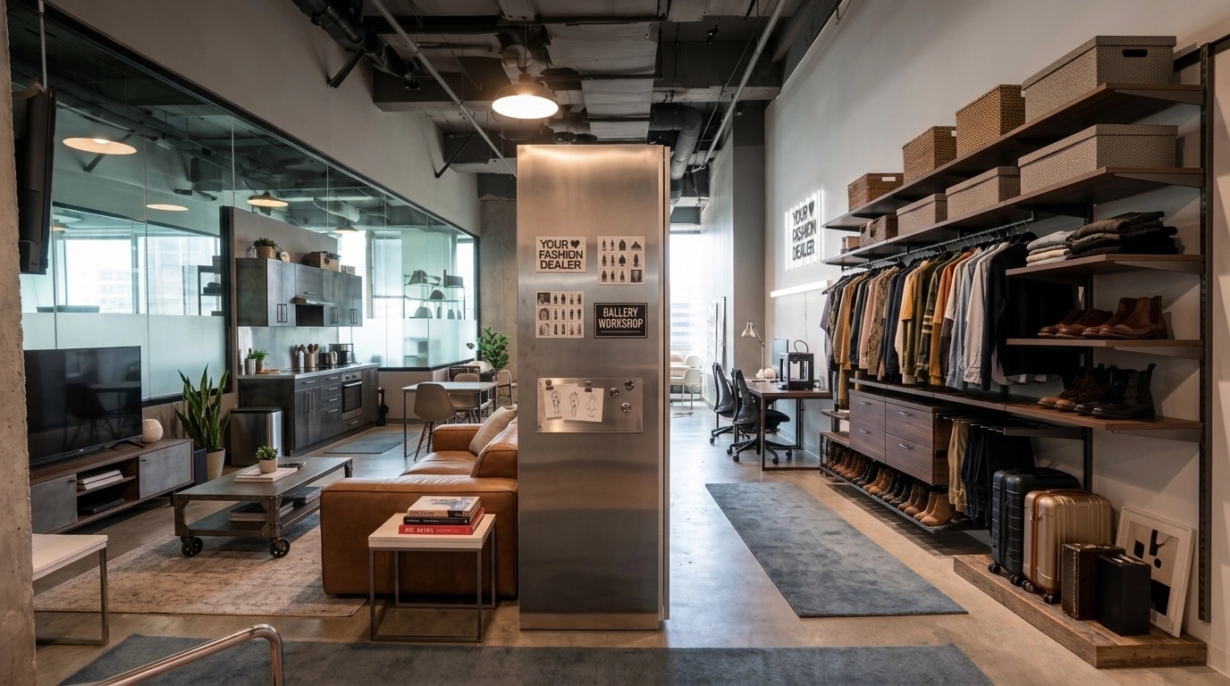 Interior design in Loft / Industrial style — studio by GenRoom AI