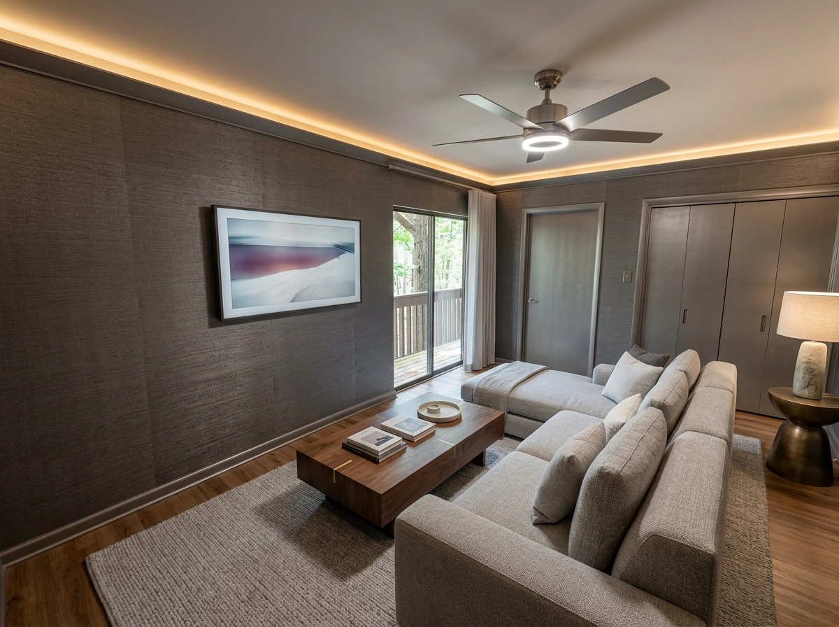 Minimalism Living Room design — interior photo by GenRoom AI