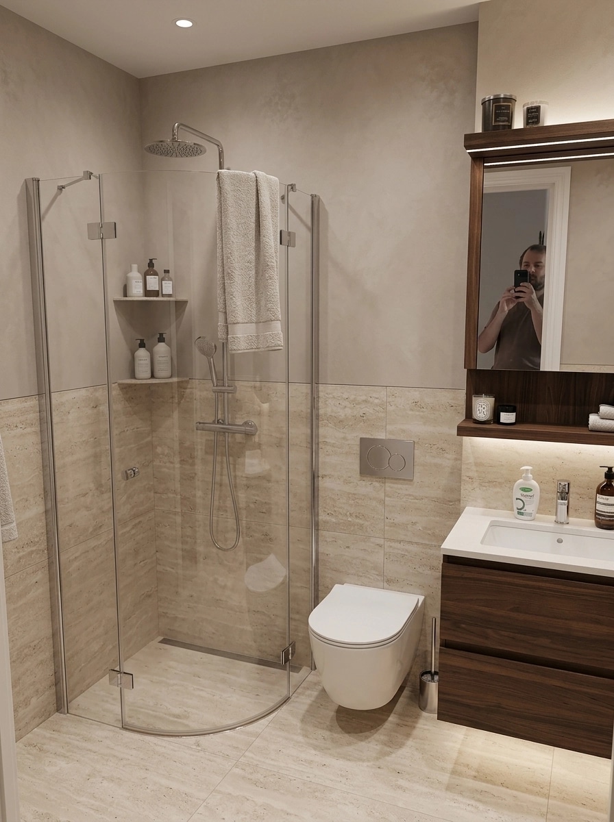 Bathroom interior in Contemporary style — photo by GenRoom AI