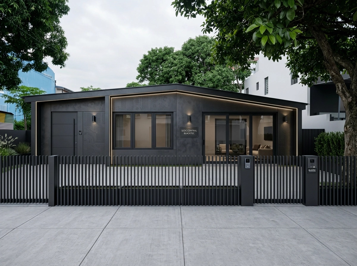 Facade design in Blacktec Facade style — Facade by GenRoom AI