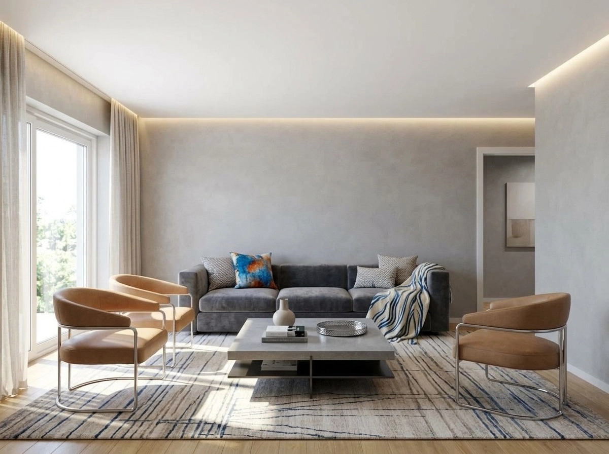 Interior design in Contemporary style — Living Room by GenRoom AI