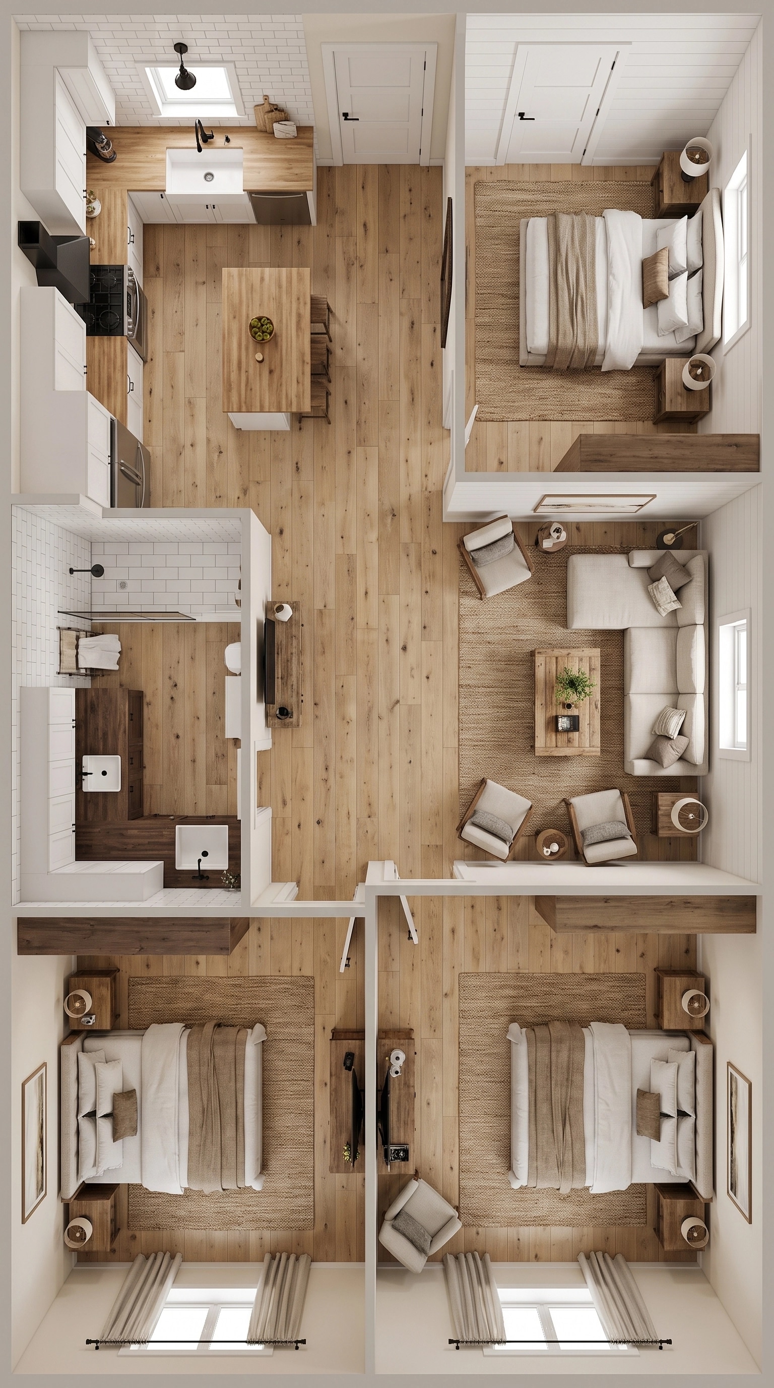 Modern Farmhouse Living Room design — interior photo by GenRoom AI
