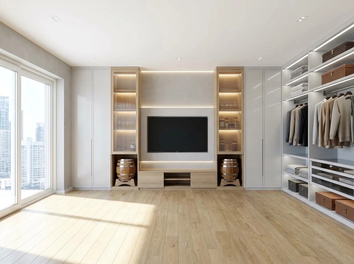 Interior design in Minimalism style — wardrobe by GenRoom AI