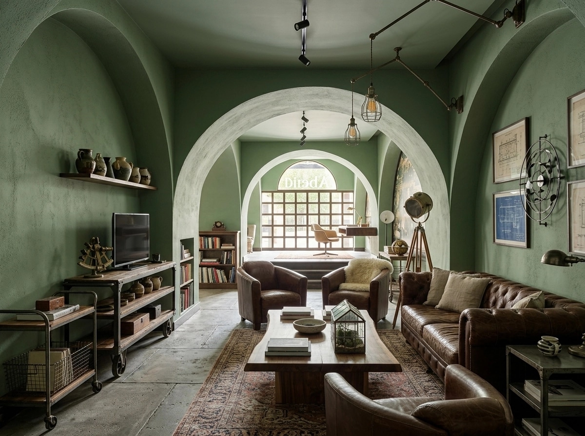 Interior design in Loft / Industrial style — Living Room by GenRoom AI
