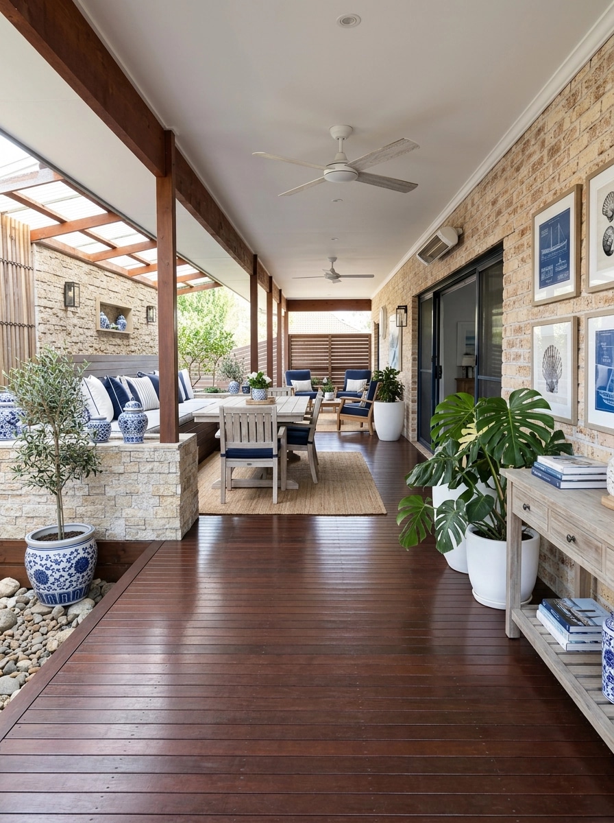 Interior design in Coastal / Hamptons style — balcony by GenRoom AI
