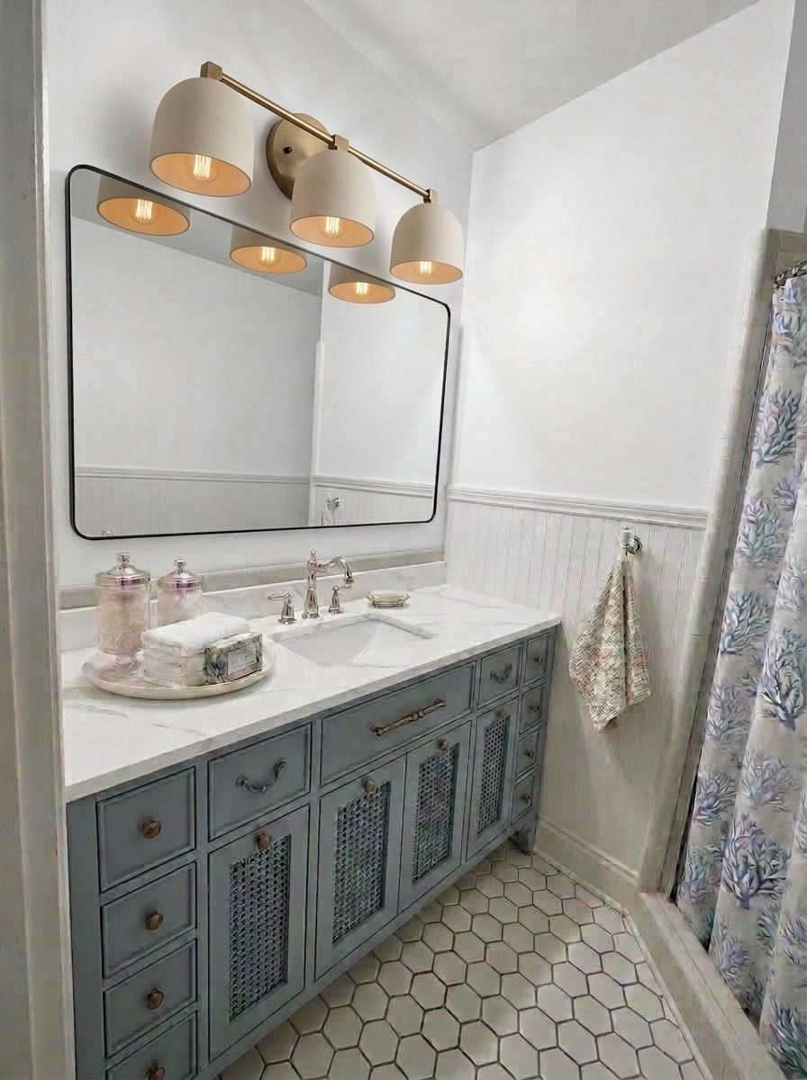 Interior design in Coastal / Hamptons style — Bathroom by GenRoom AI