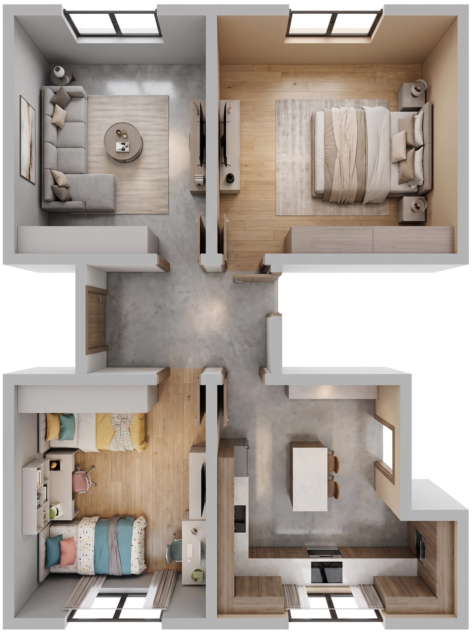 Interior design in Contemporary style — Living Room by GenRoom AI