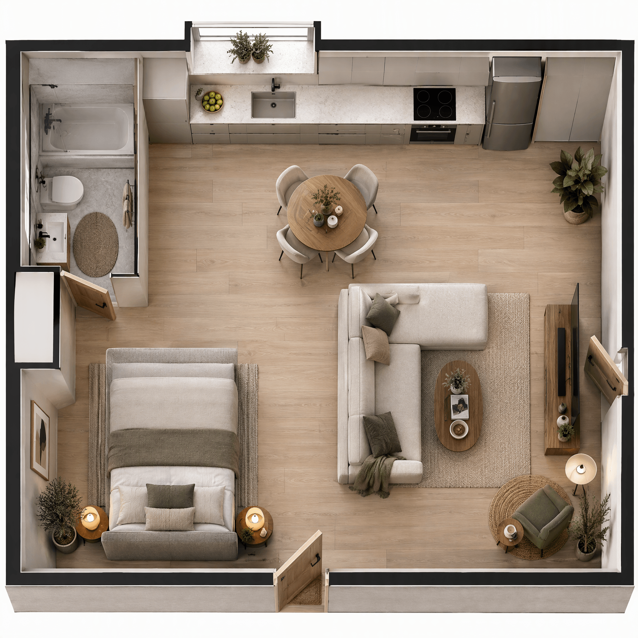 Interior design in Contemporary style — Living Room by GenRoom AI