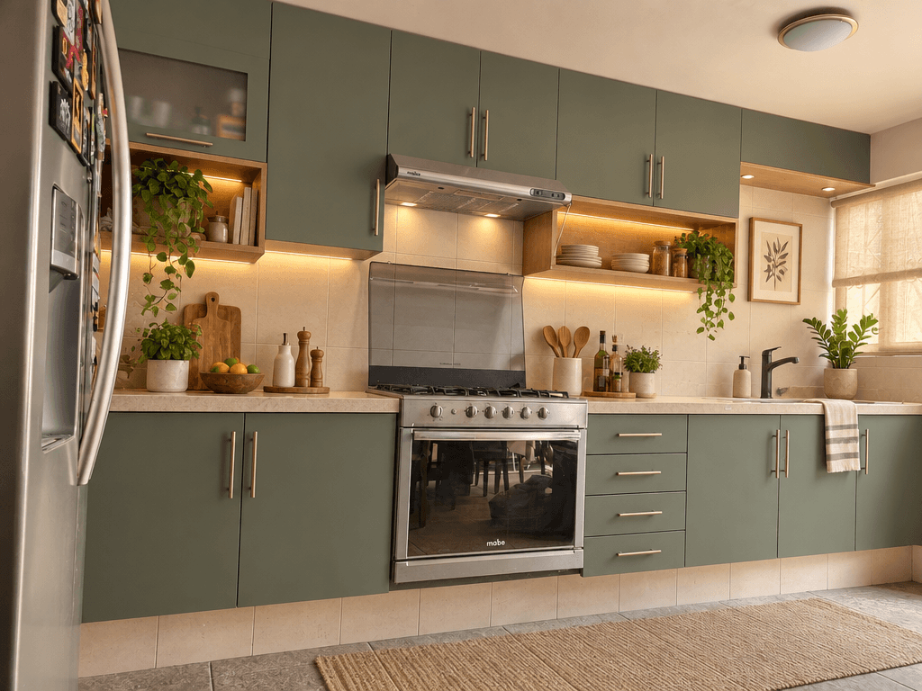 Kitchen interior in Minimalism style — photo by GenRoom AI