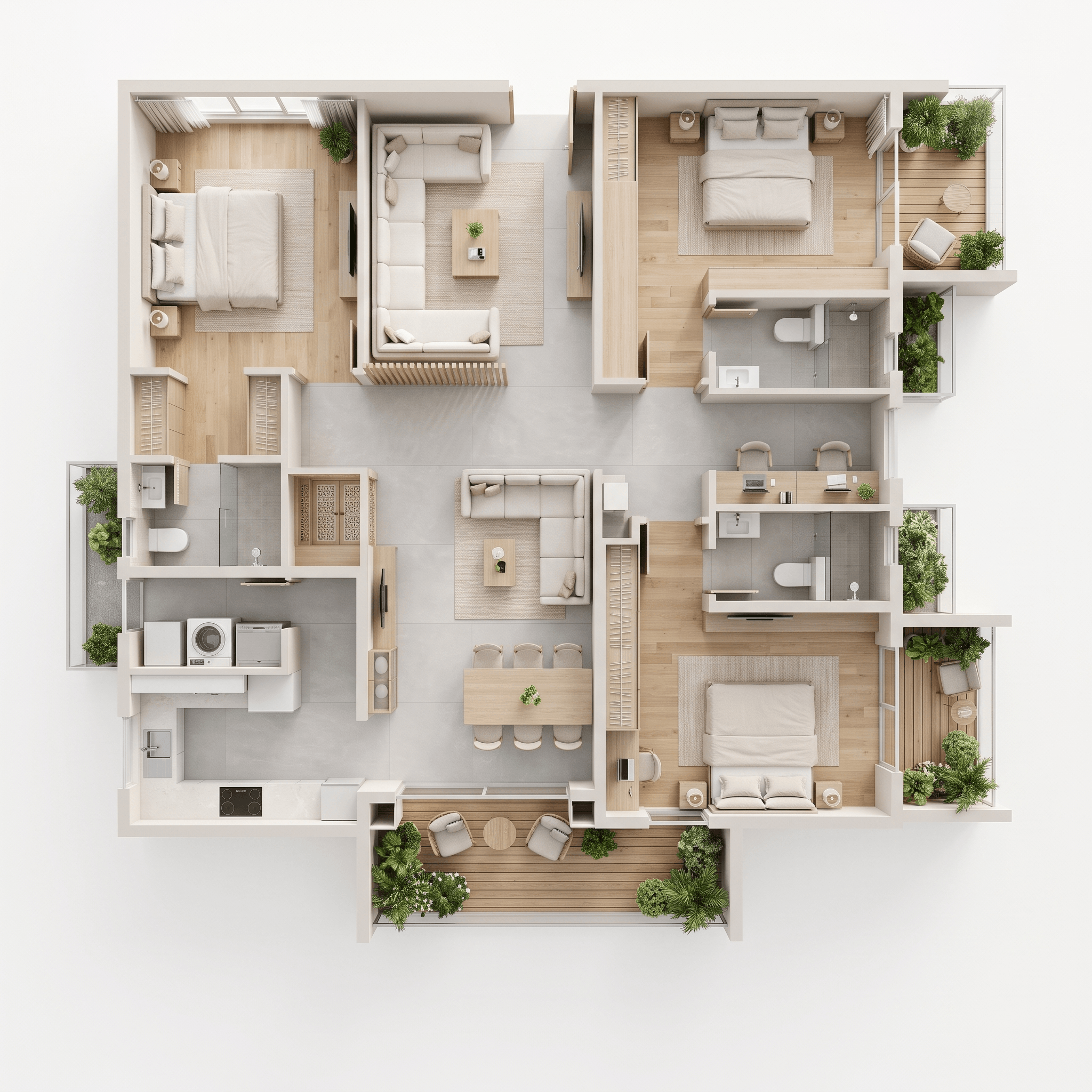 Interior design in Minimalism style — Living Room by GenRoom AI