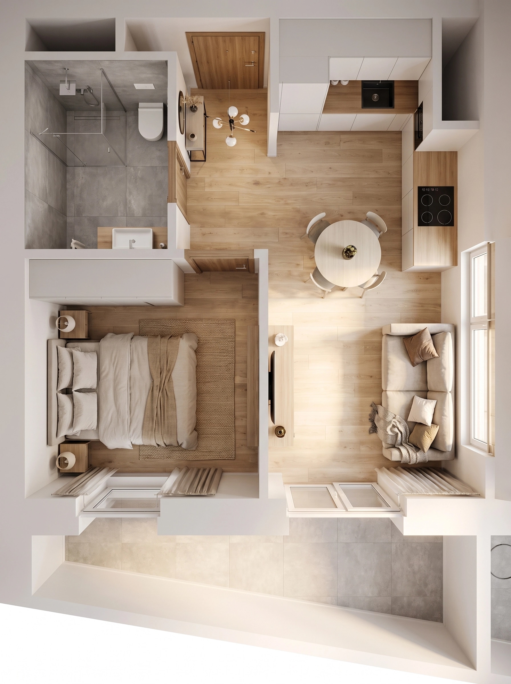 Interior design in Contemporary style — Living Room by GenRoom AI