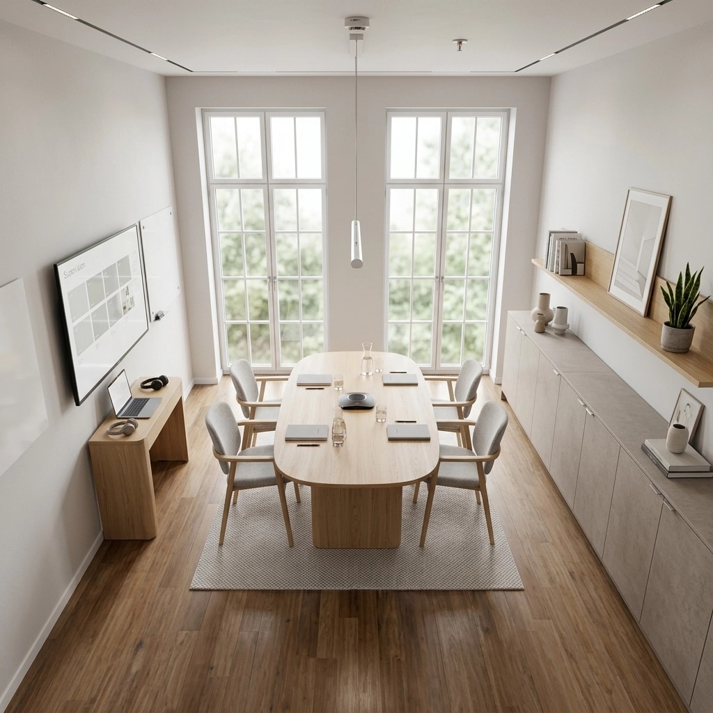 Interior design in Scandinavian style — meeting_room by GenRoom AI