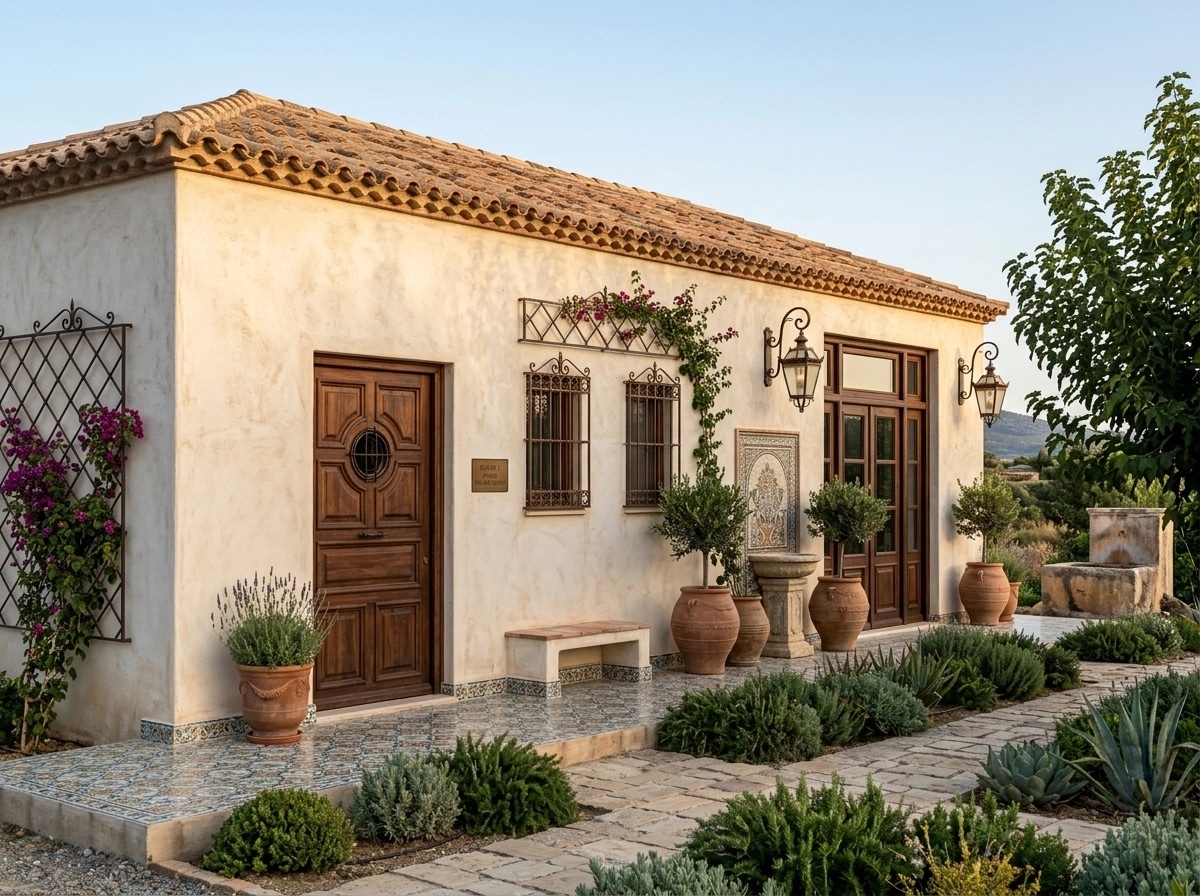 Facade design in Mediterranean Facade style — photo by GenRoom AI