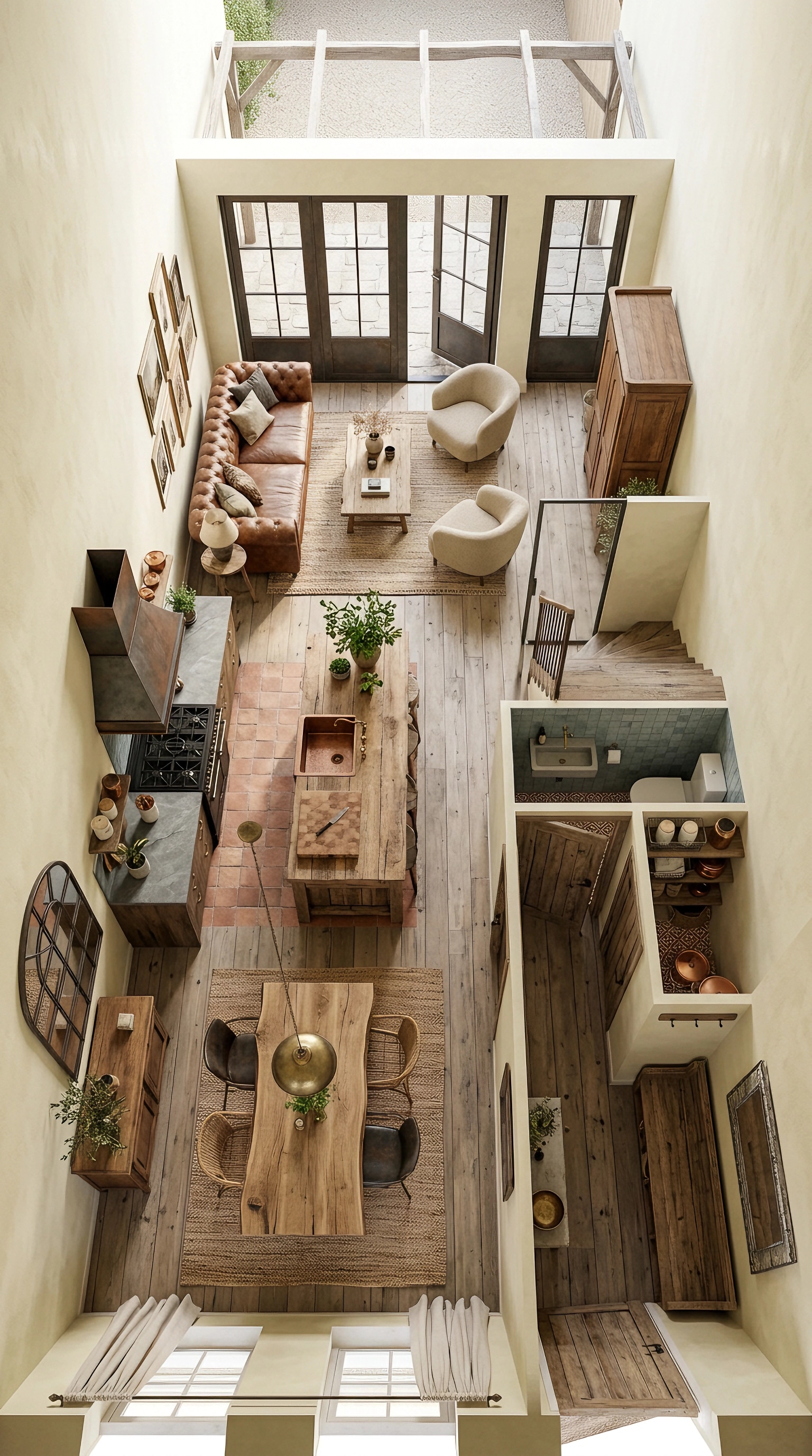 Interior design in Rustic style — Living Room by GenRoom AI