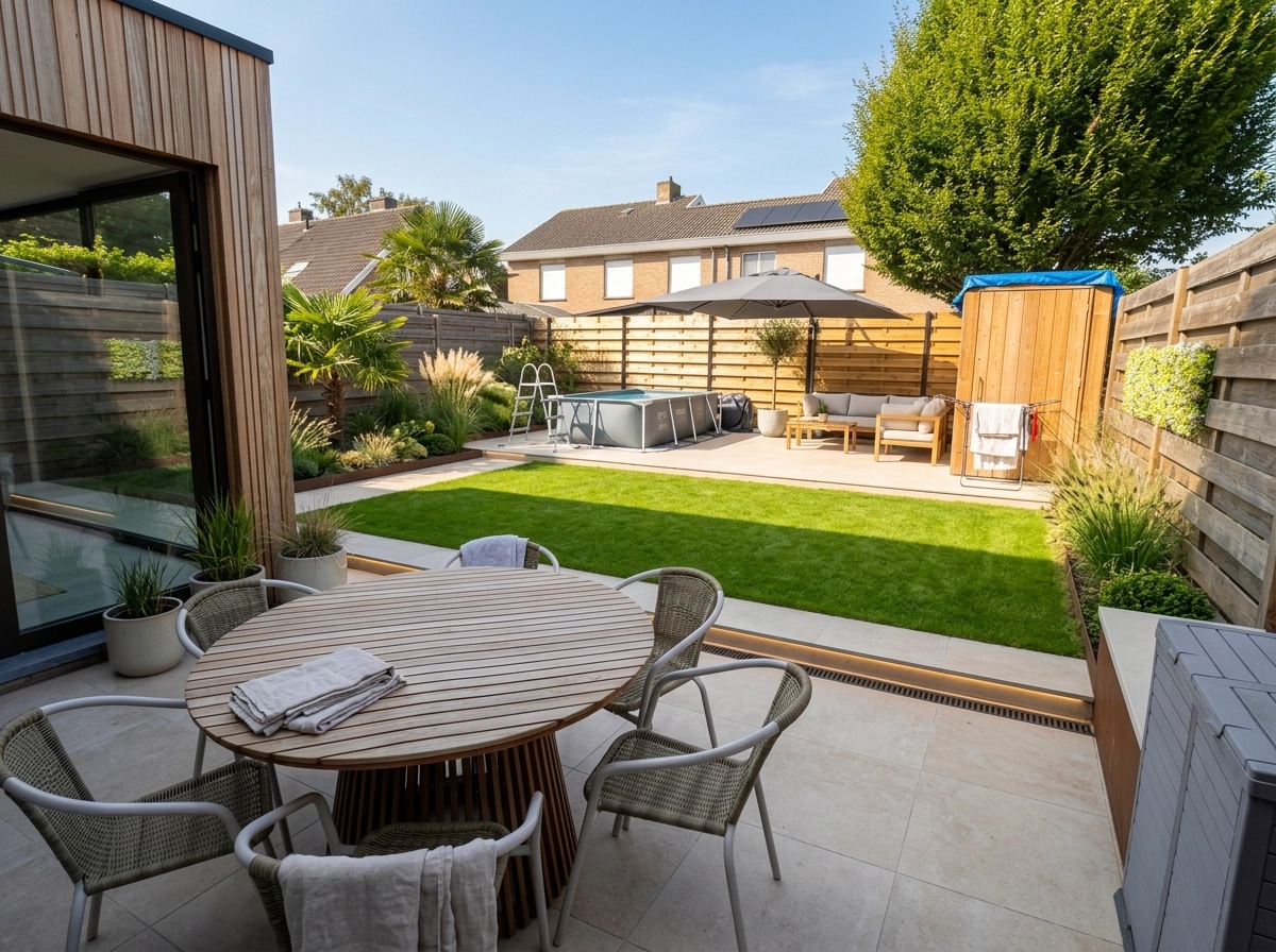 Landscape design in Scandinavian Garden style — Yard by GenRoom AI