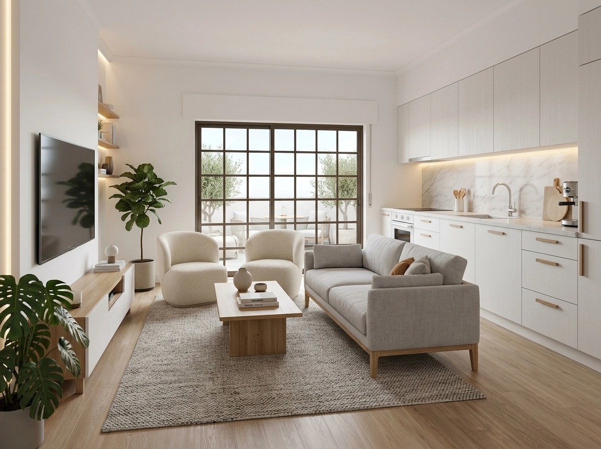 Scandinavian Living Room design — interior photo by GenRoom AI