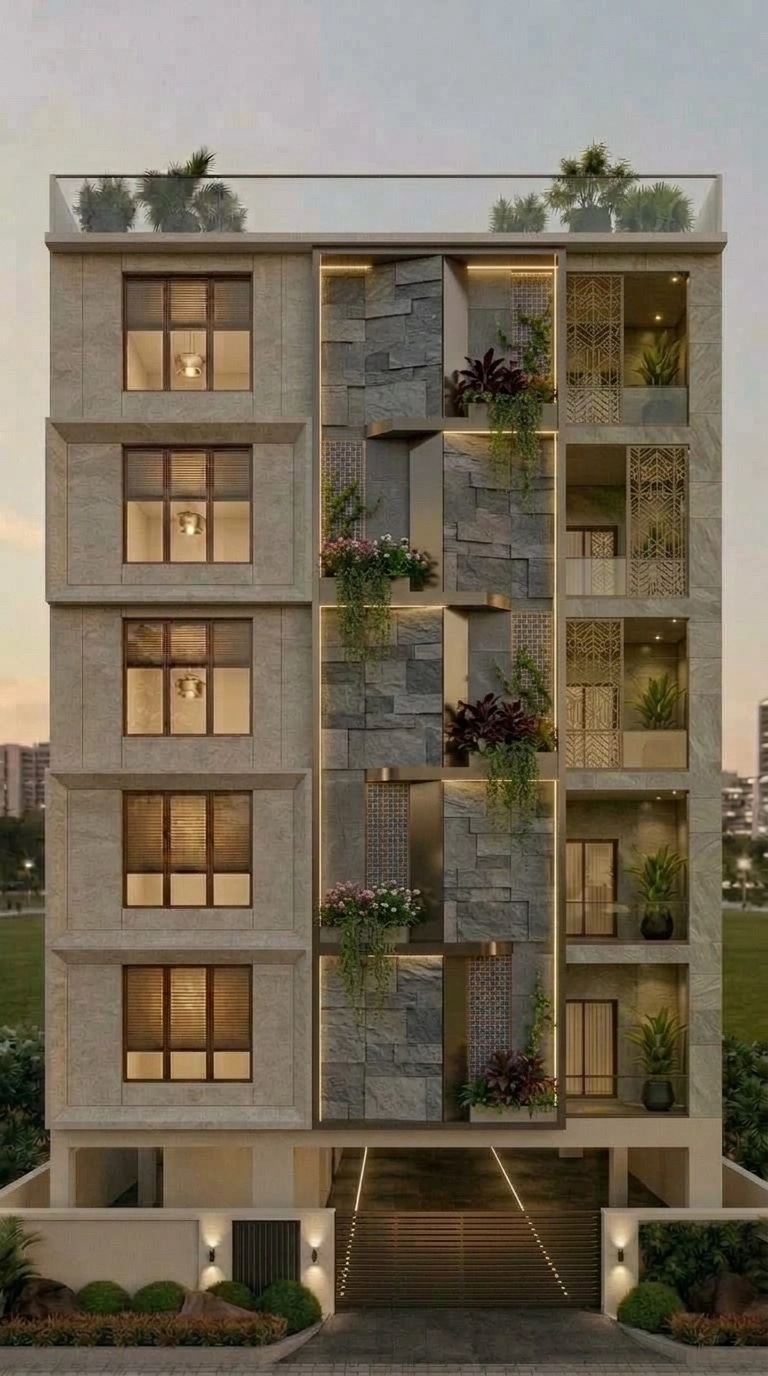 Contemporary Facade Facade design — facade photo by GenRoom AI