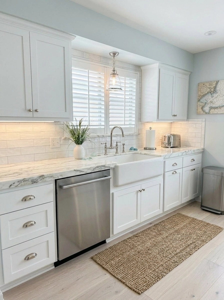 Interior design in Coastal / Hamptons style — Kitchen by GenRoom AI