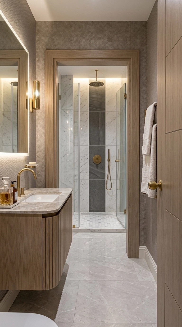 Bathroom interior in Transitional style — photo by GenRoom AI