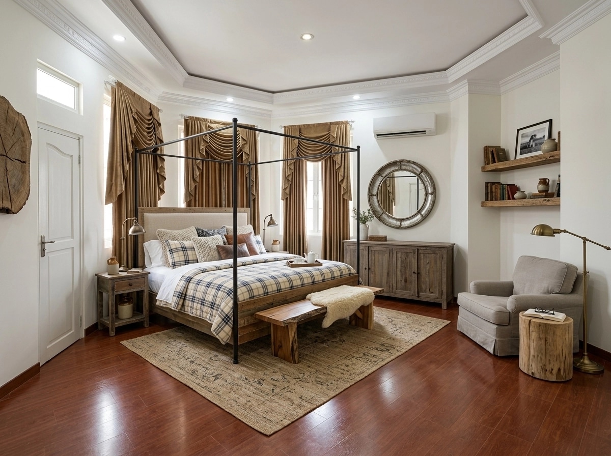 Modern Farmhouse Bedroom design — interior photo by GenRoom AI