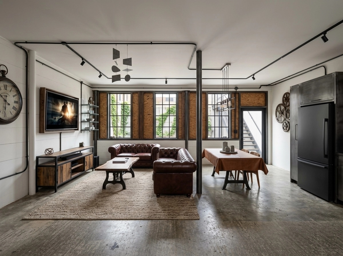 Interior design in Loft / Industrial style — other by GenRoom AI