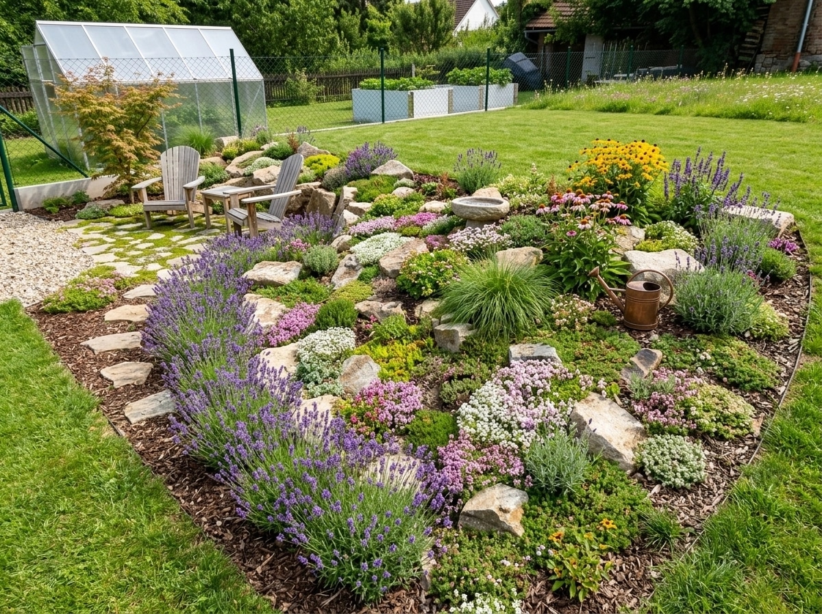 Landscape design in Eco Natural Garden style — Yard by GenRoom AI