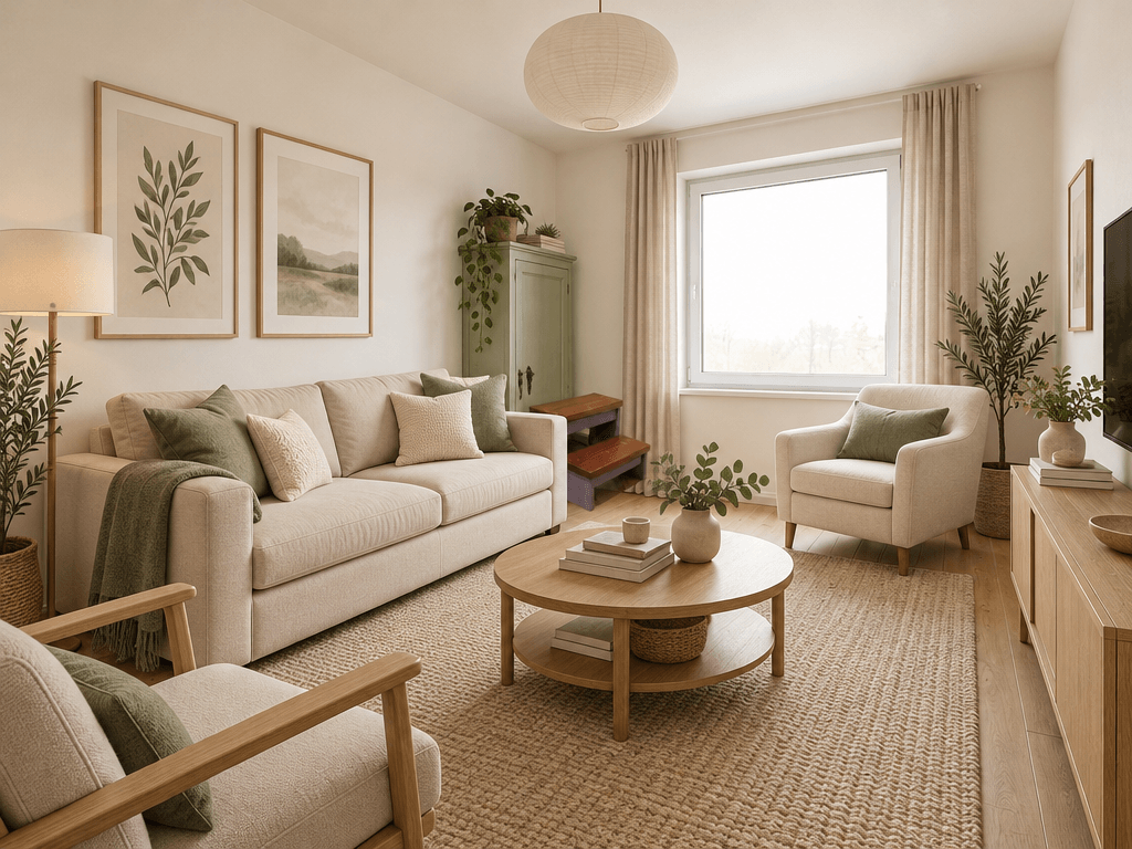 Interior design in Scandinavian style — Living Room by GenRoom AI