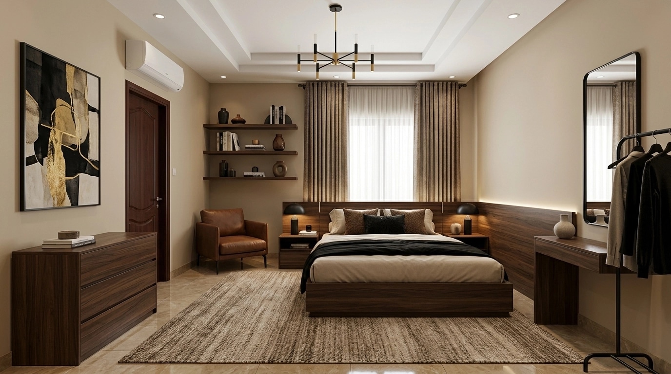 Contemporary Bedroom design — interior photo by GenRoom AI
