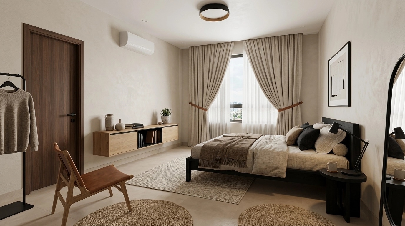 Scandinavian Bedroom design — interior photo by GenRoom AI