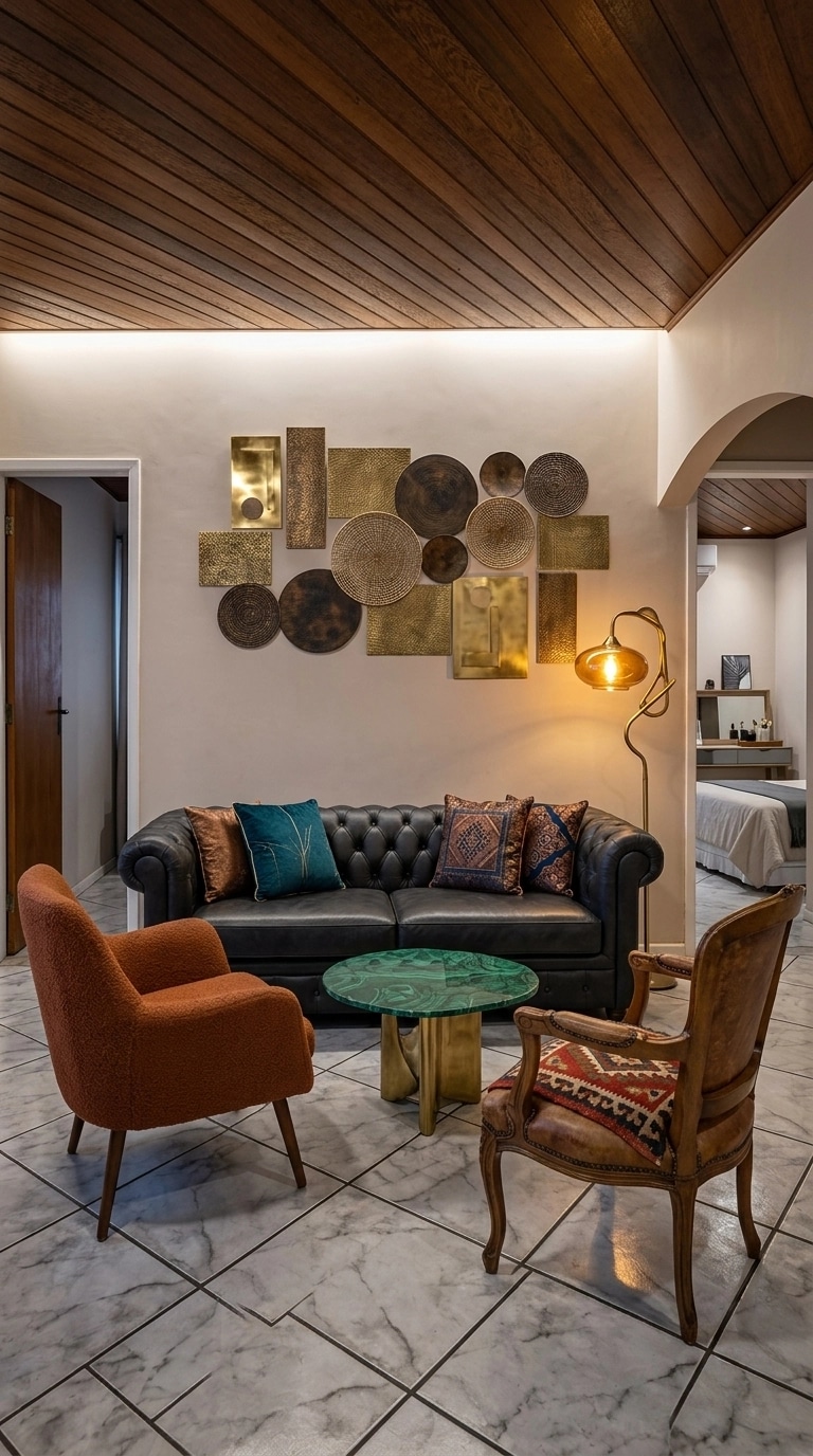 Design d'intérieur en style Eclectic — Salon par GenRoom AI