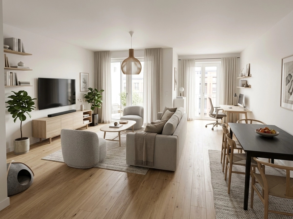Scandinavian Living Room design — interior photo by GenRoom AI