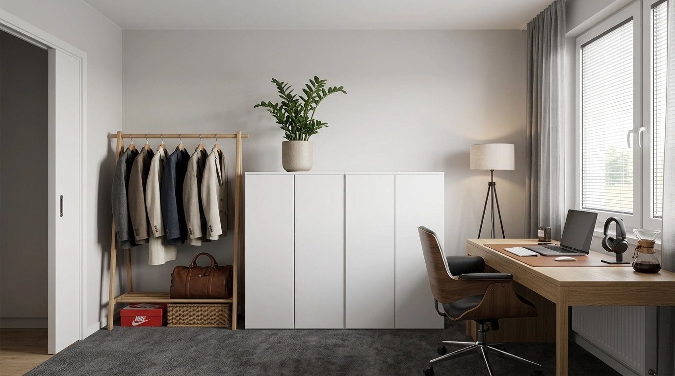 Office interior in Scandinavian style — photo by GenRoom AI