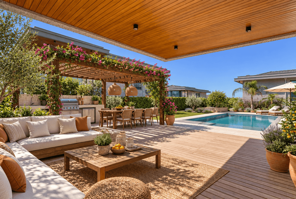 Landscape design in Mediterranean Yard style — Yard by GenRoom AI
