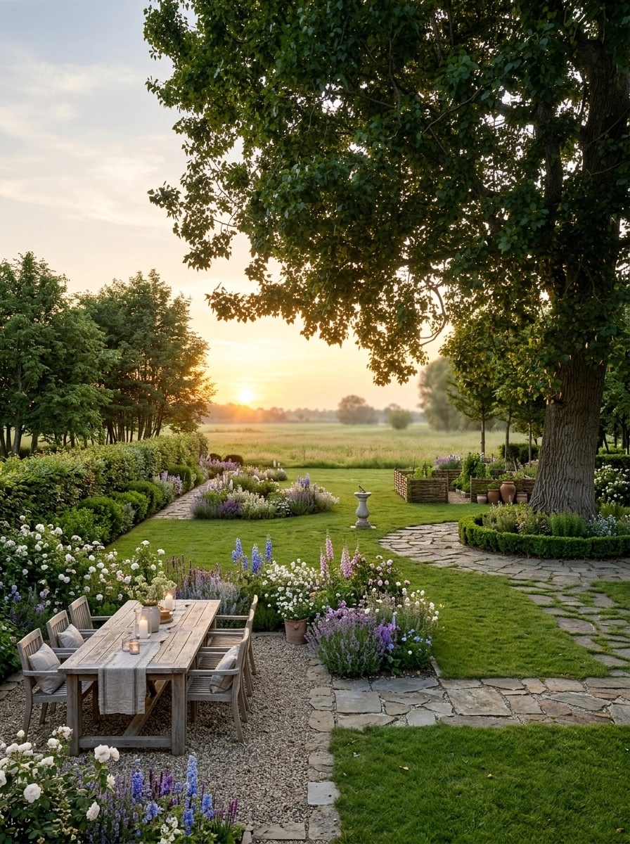 Country Rustic Garden Yard design — yard photo by GenRoom AI