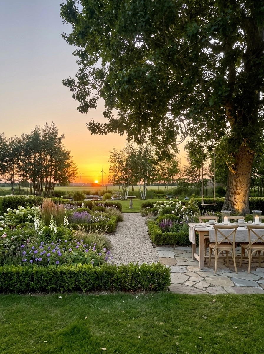 Landscape design in Scandinavian Garden style — Yard by GenRoom AI