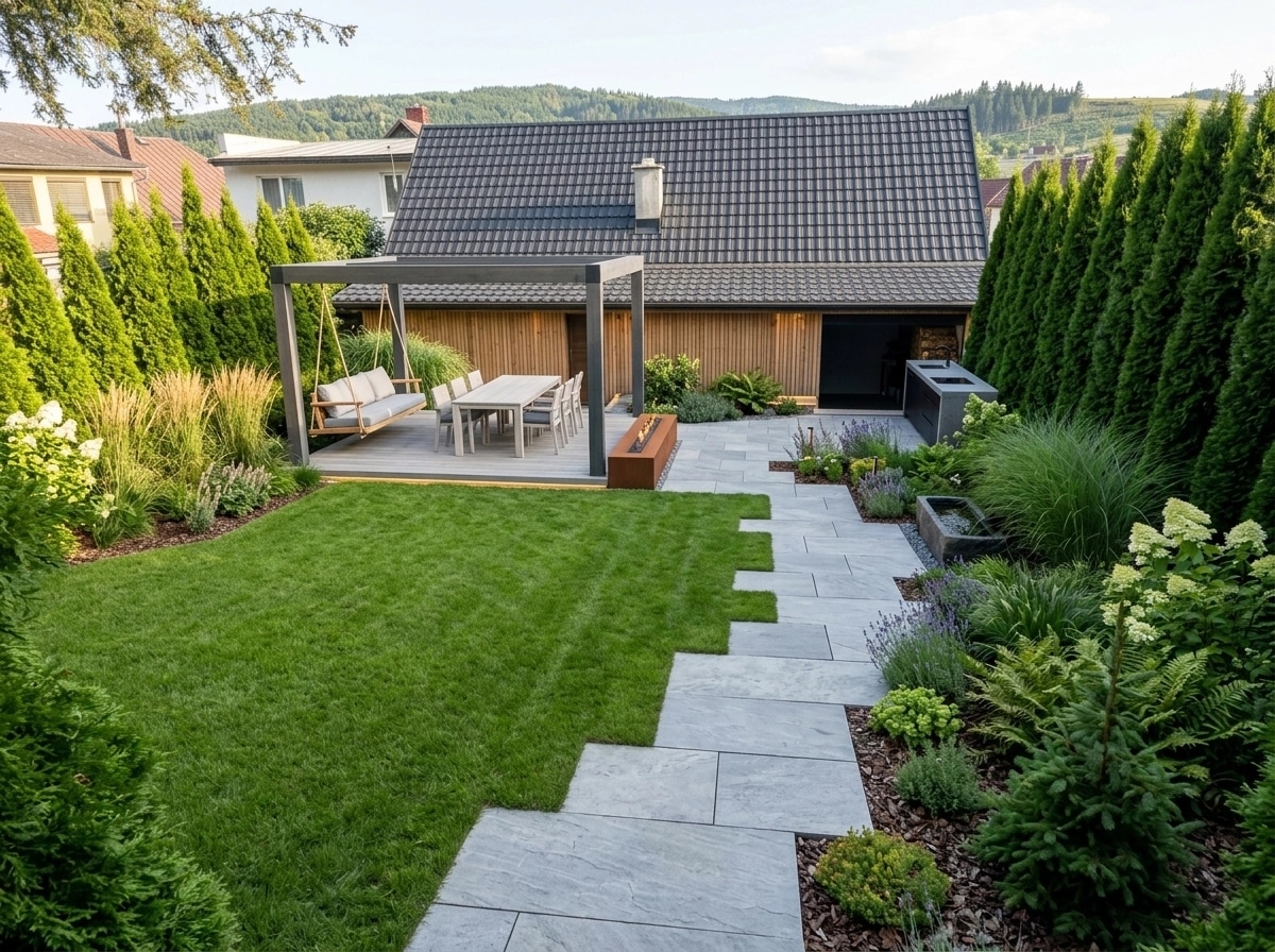Landschaftsdesign im Scandinavian Garden-Stil — Garten von GenRoom AI