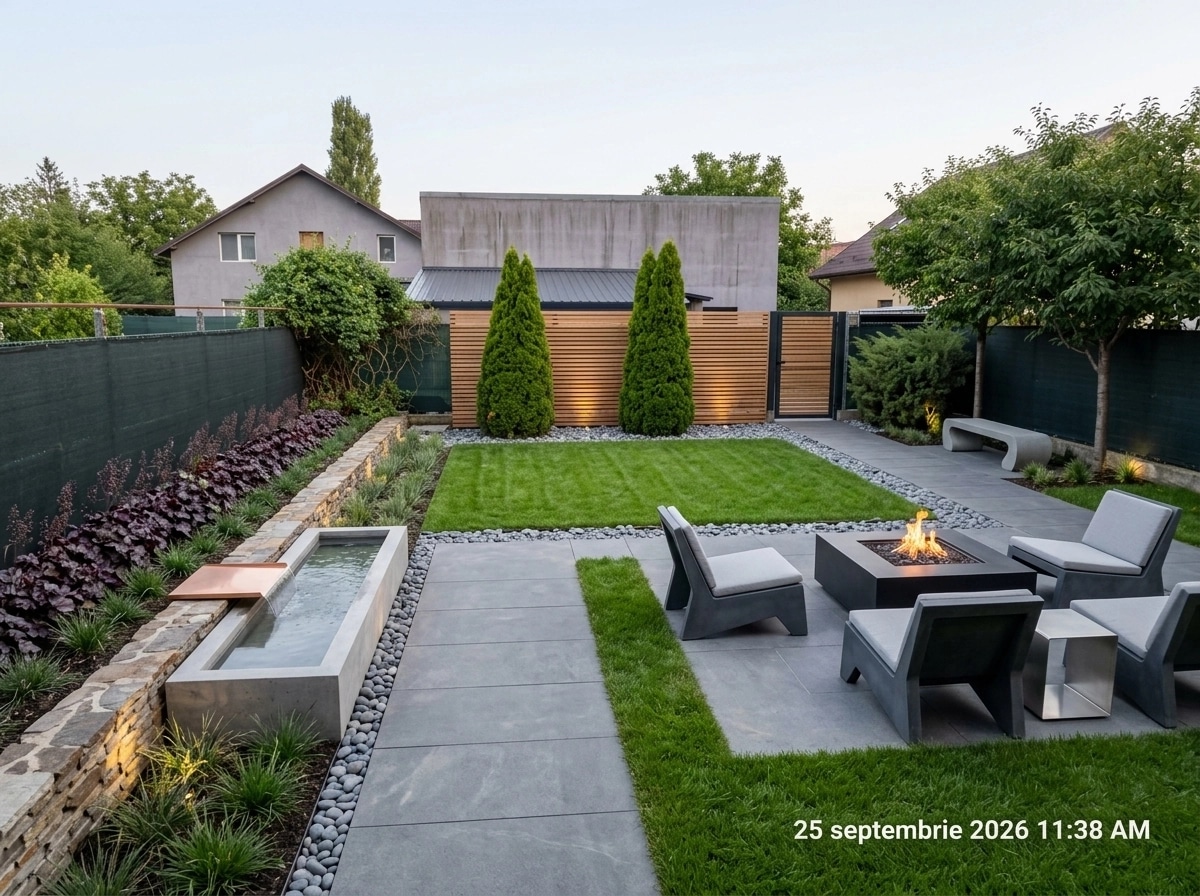 Landscape design in Minimalist Yard style — Yard by GenRoom AI