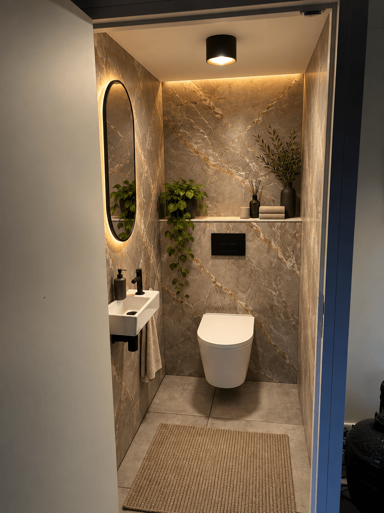 Bathroom interior in Loft / Industrial style — photo by GenRoom AI