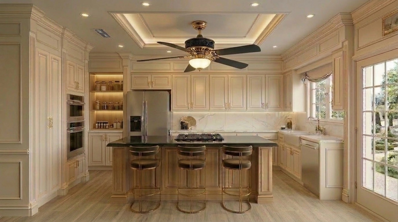 Neoclassic Kitchen design — interior photo by GenRoom AI