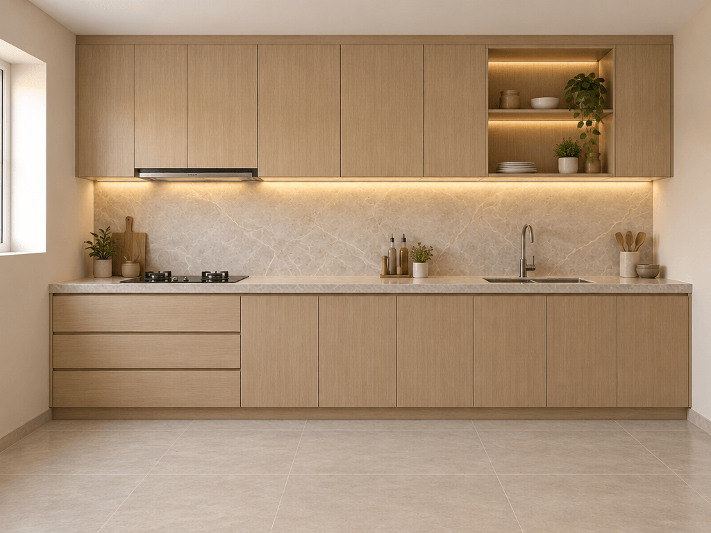 Design d'intérieur en style Japandi — Cuisine par GenRoom AI