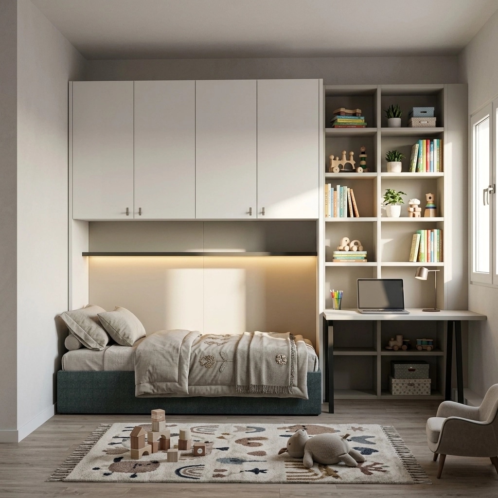 Contemporary Kids Room design — interior photo by GenRoom AI
