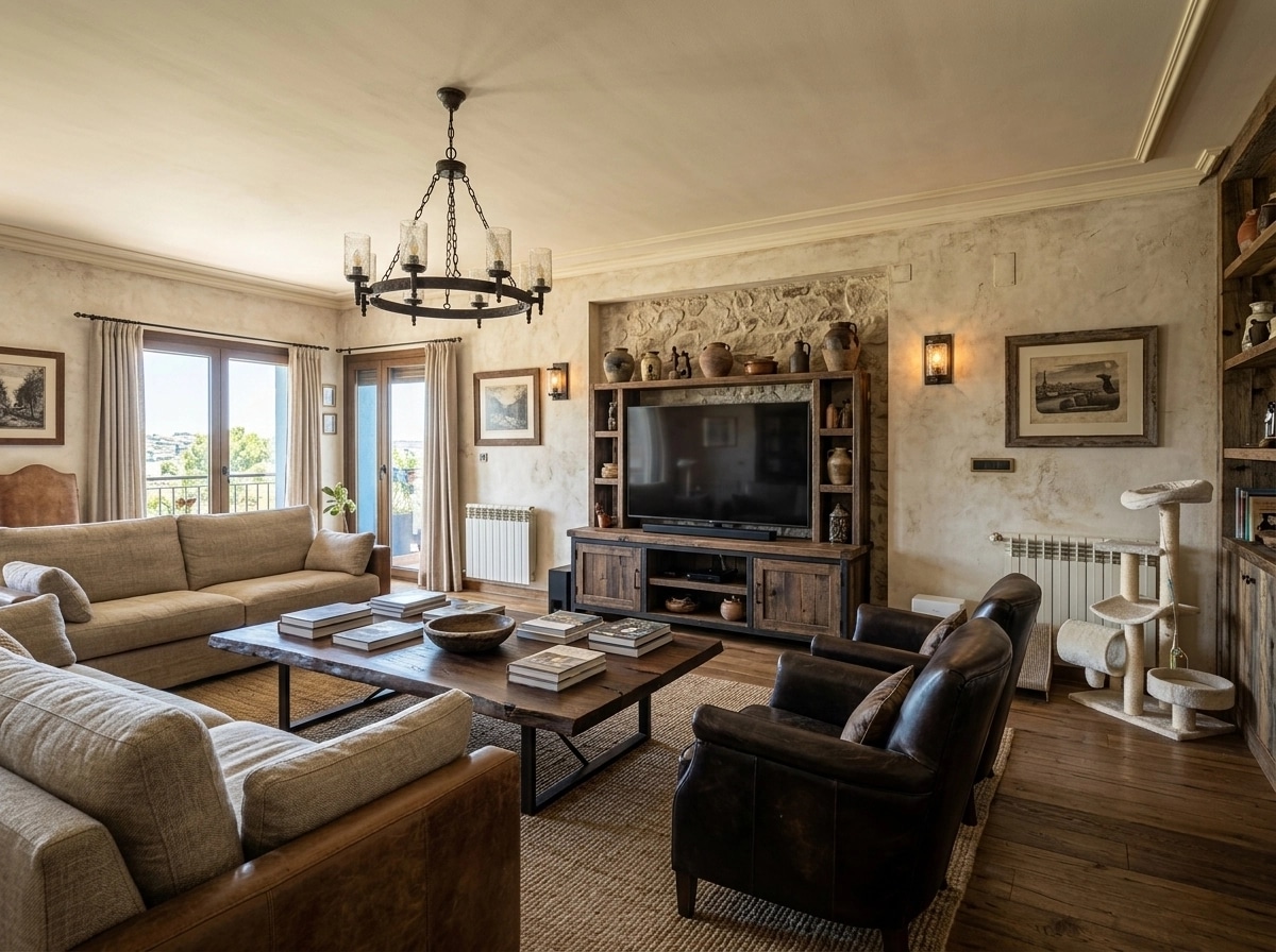 Interior design in Rustic style — Living Room by GenRoom AI